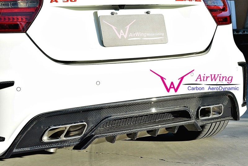 W176 A250 RevoZport rear diffuser exhaust tip 02